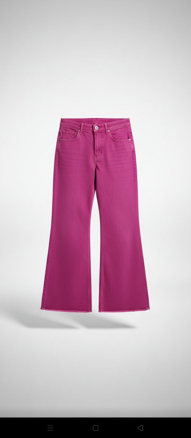 Pantalon rose large 
