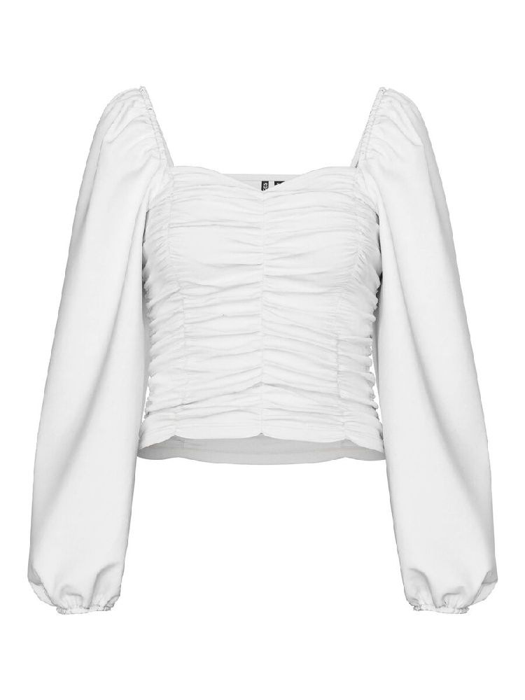 Top blanc à manches longues