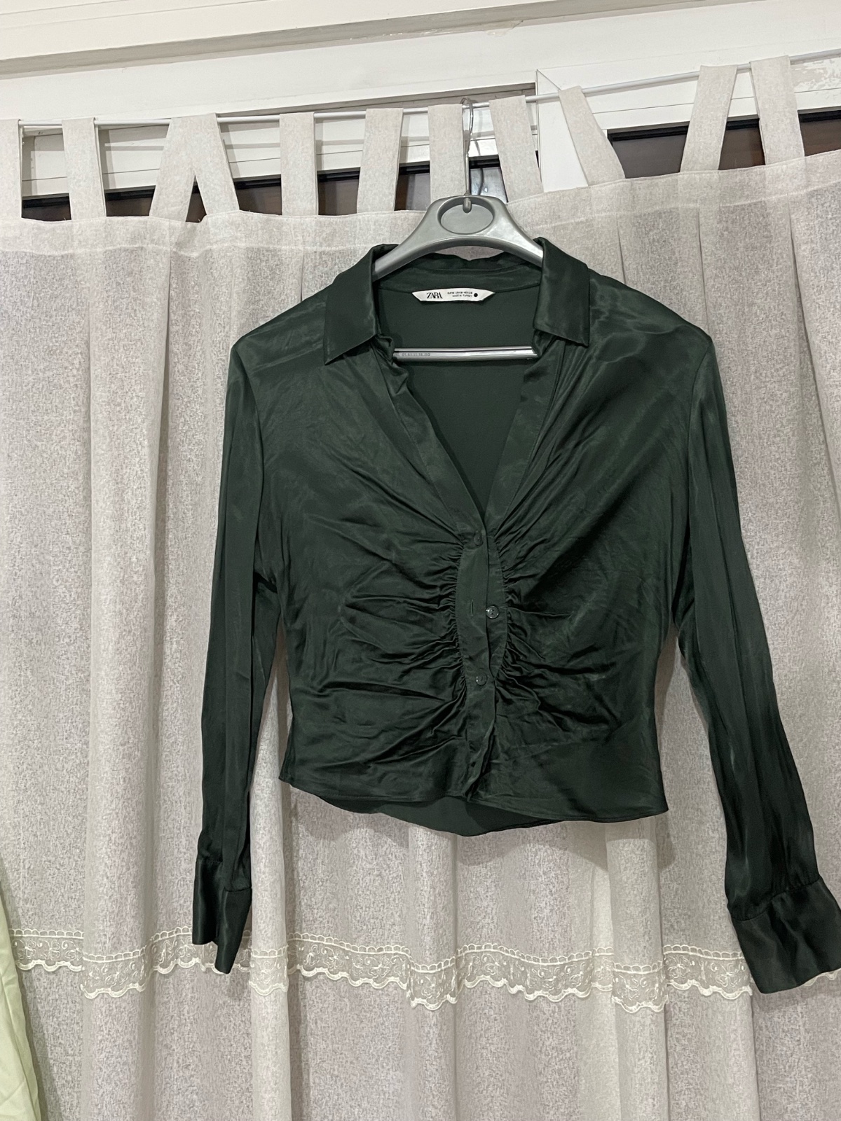 Chemise zara en satin 