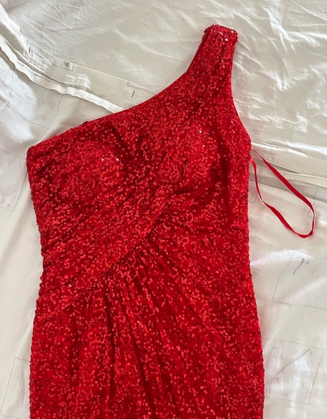Robe soire rouge