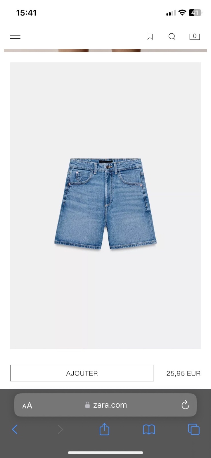 Short zara denim 