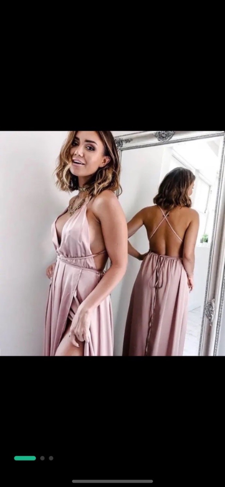 Robe satin tres chic
