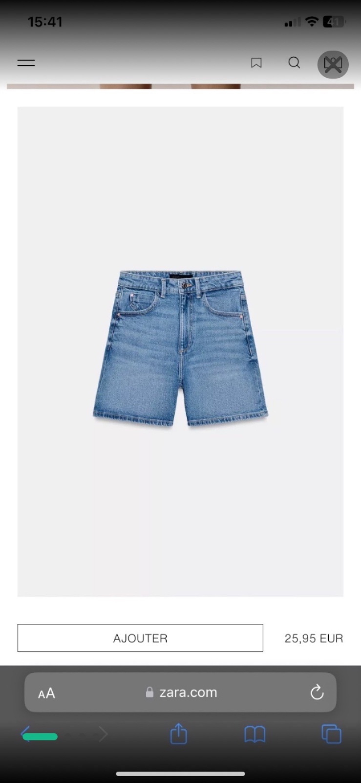 Short zara denim 