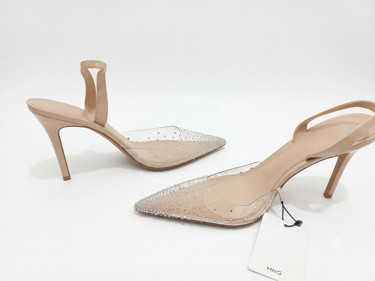 Talon mango nude avec strass