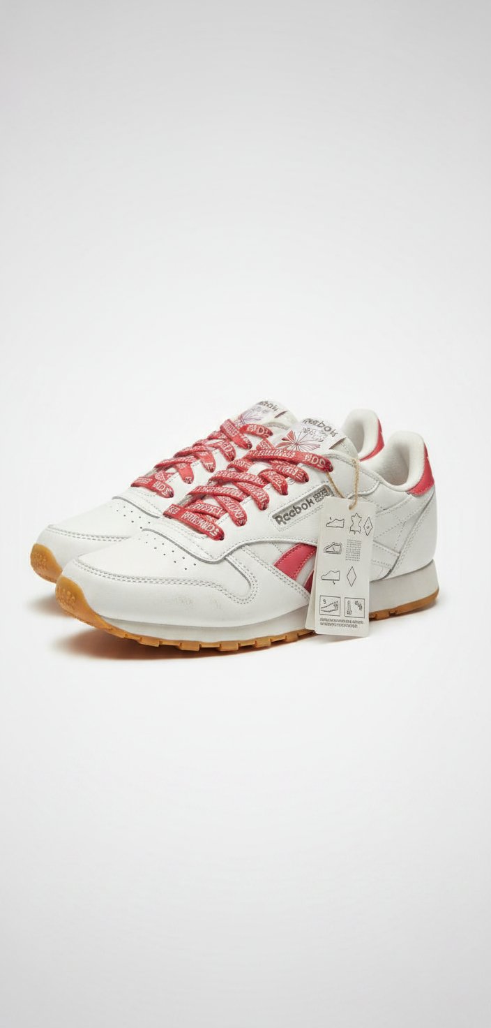 🔥 Baskets Reebok blanc & rose – état neuf 🔥  Très belles sneakers Reebok style rétro 🤍💗 Couleur blanc avec détails rose Lacets “Friends” originaux 🎀 (super tendance)  ✅
