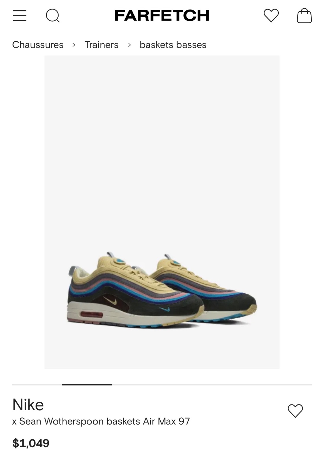Nike x Sean Wotherspoon baskets Air Max 97