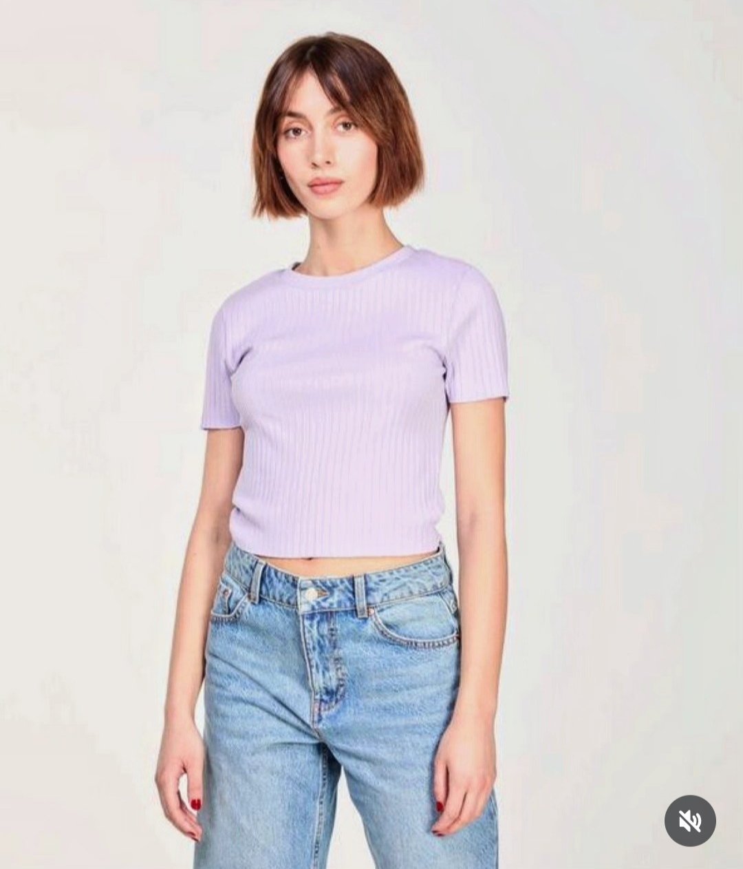 T-shirt côtelé 