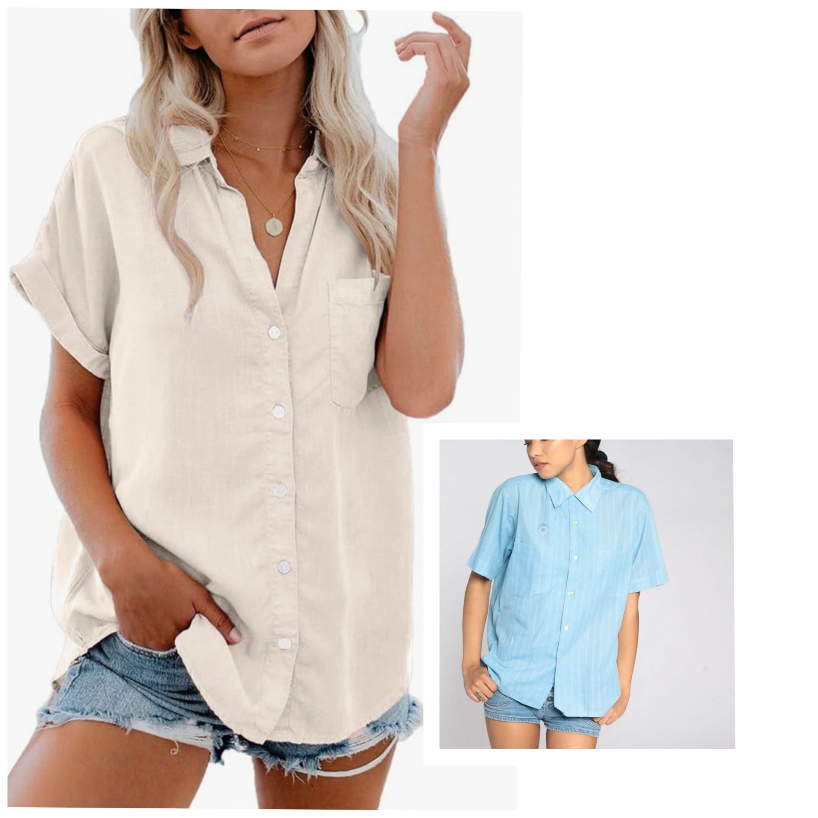 Jolie chemise couleur abricot clair état neuf de la marque Apraw plus chemise bleue cadeau taille 38/40