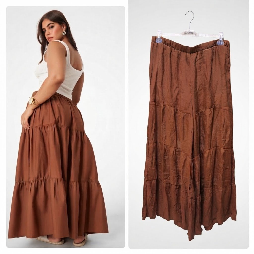 Jupe culotte maxi à volants de la marque Cleo