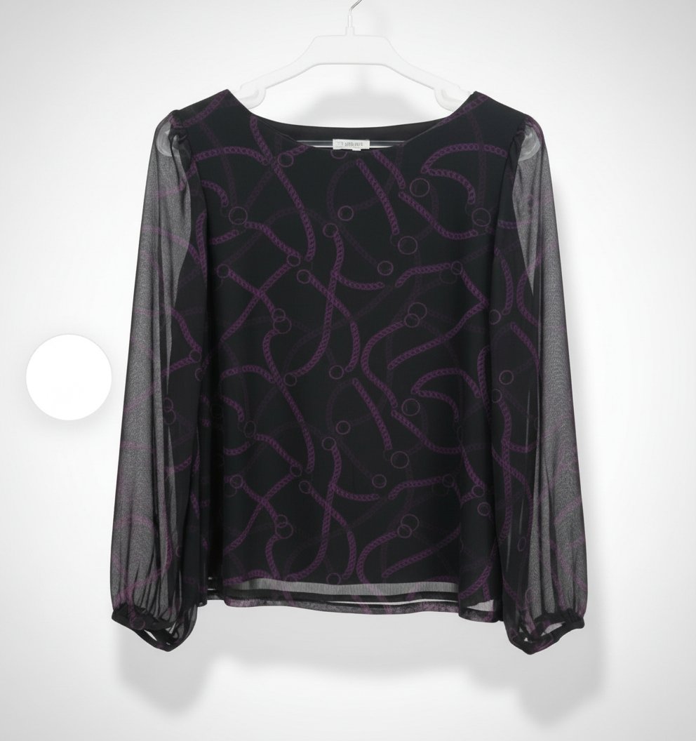 Très belle blouse transparente avec doublure et manches transparentes taille 38/40 de la marque Laura