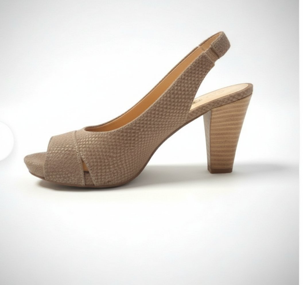 Très jolis sandales en véritable cuir effet croco talons moyens confortables de la marque Elena Shoes