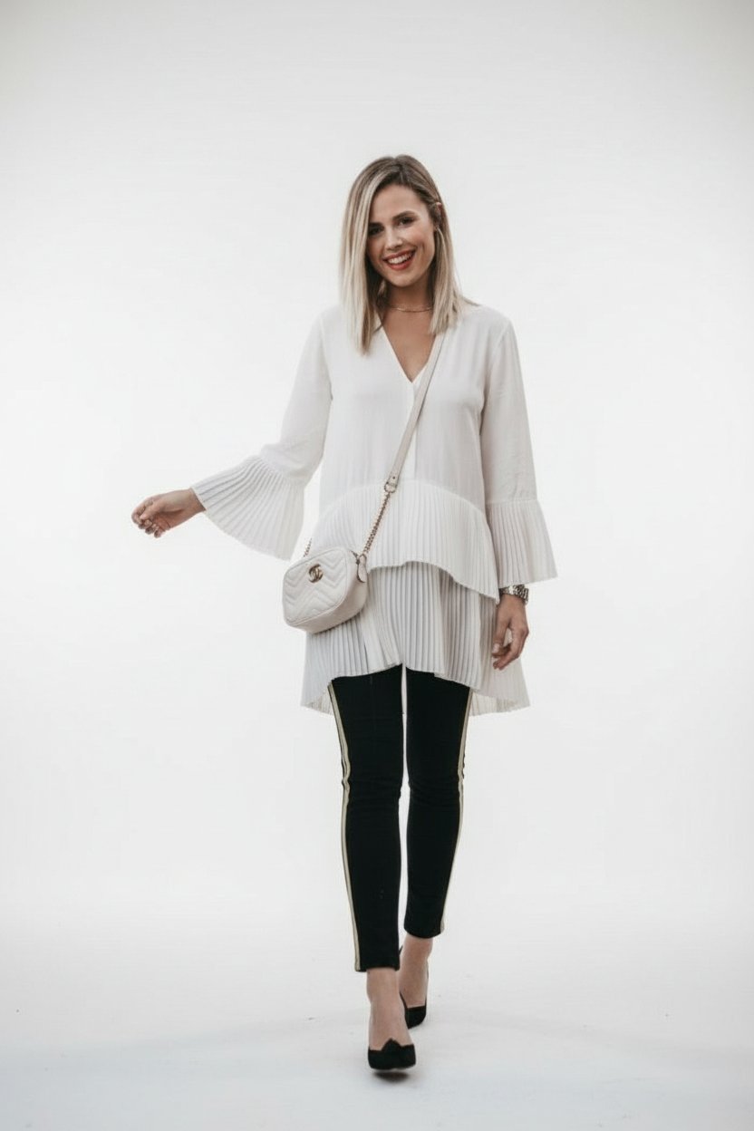 Blouse ou robe à volants et manches à volants Zara