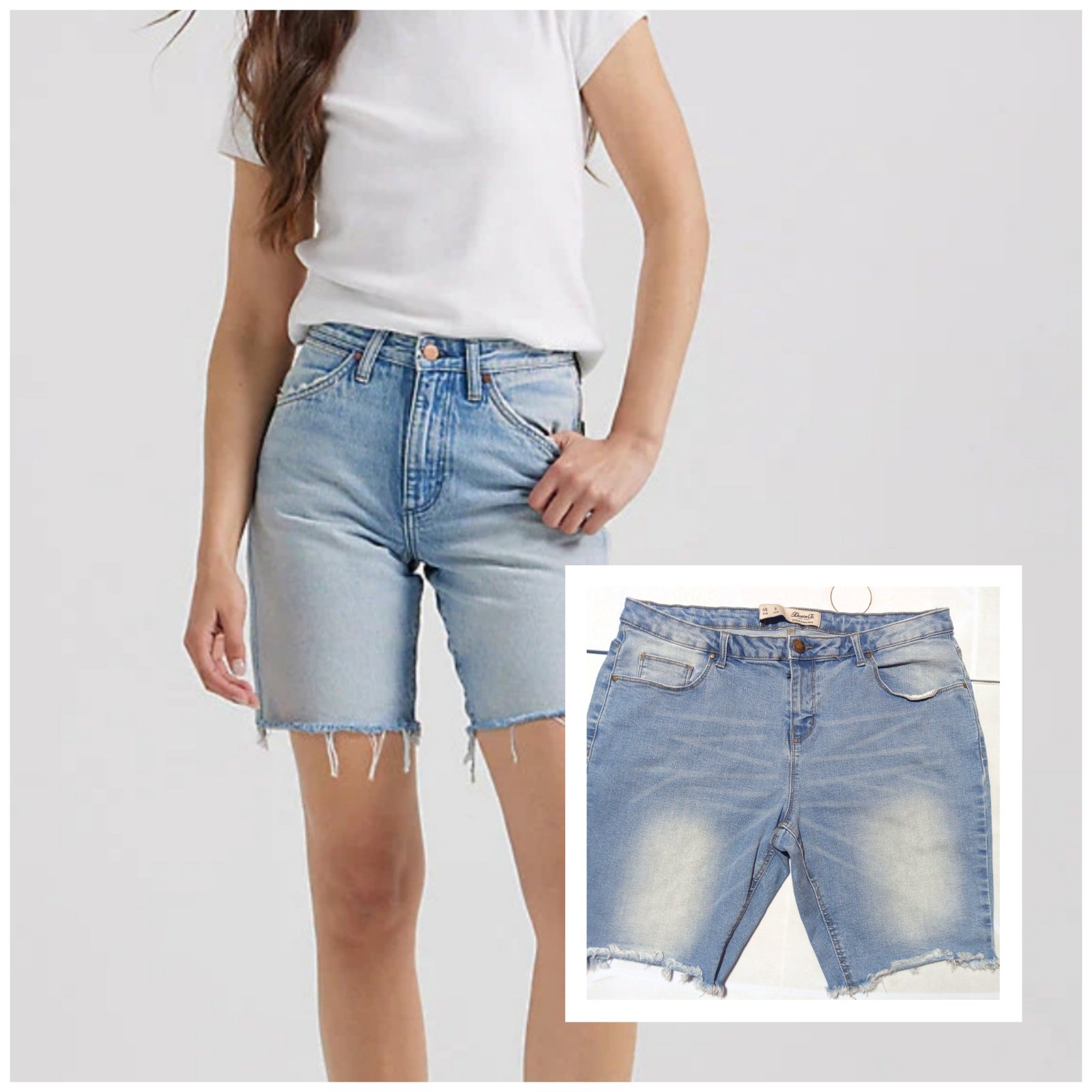 Short denim lycra en coton de la marque Denim Co
