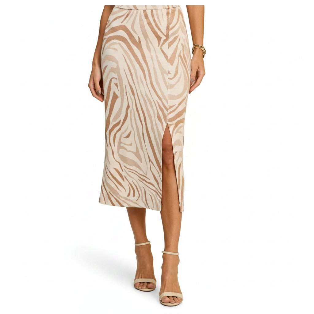Jupe midi  imprimée zèbre avec doublure  Forever 21
