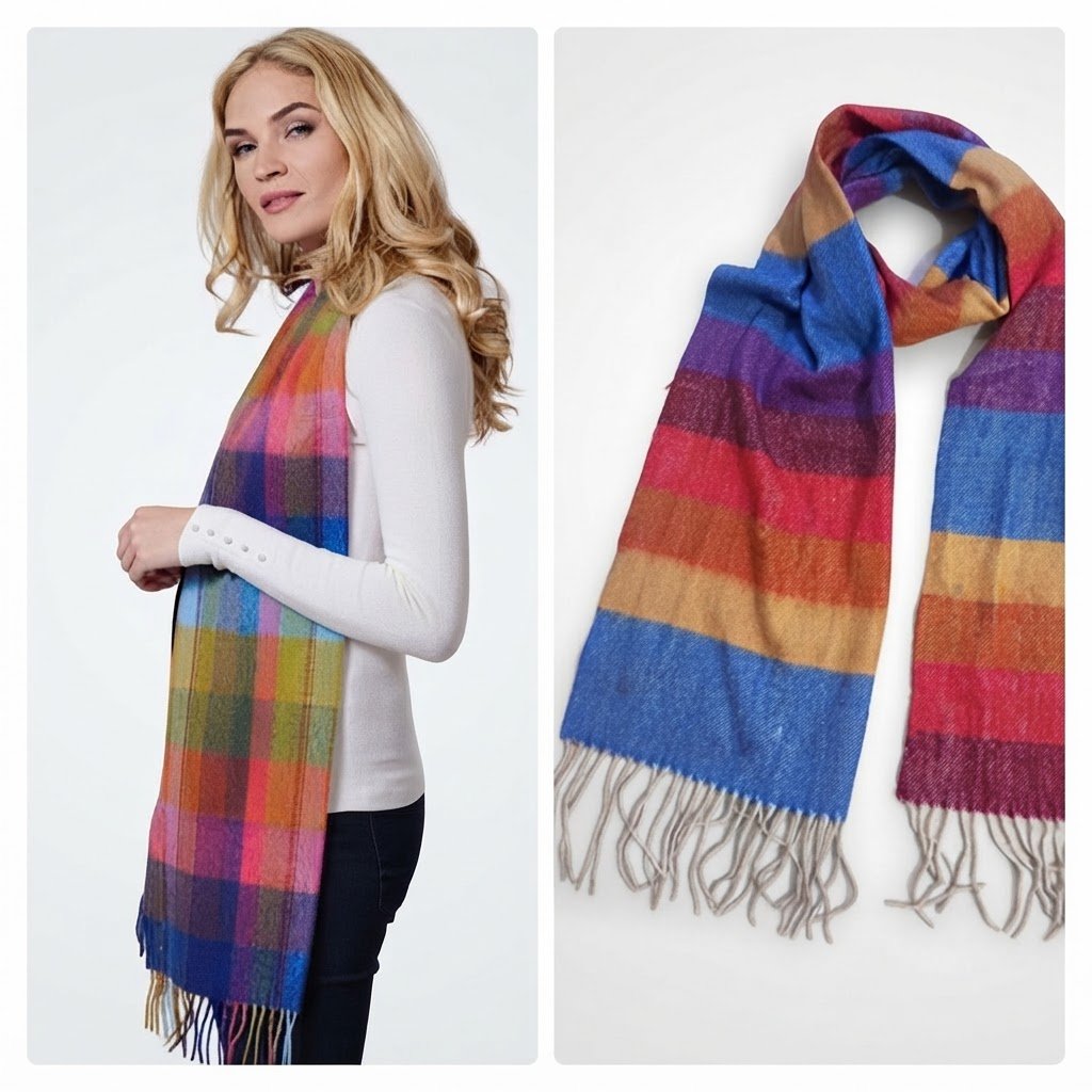 Multicolore en cachemire mélangé 