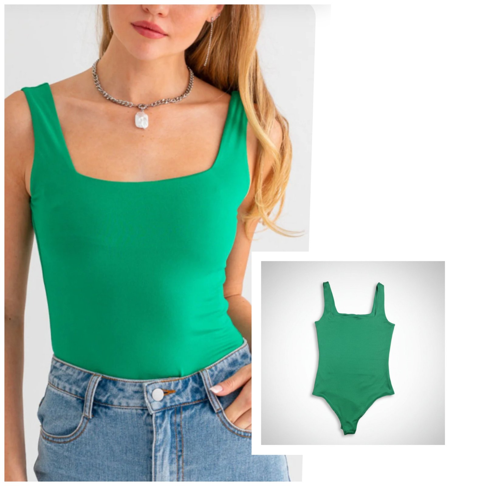 Bodysuit vert. Lycra de la marque Live in the moment