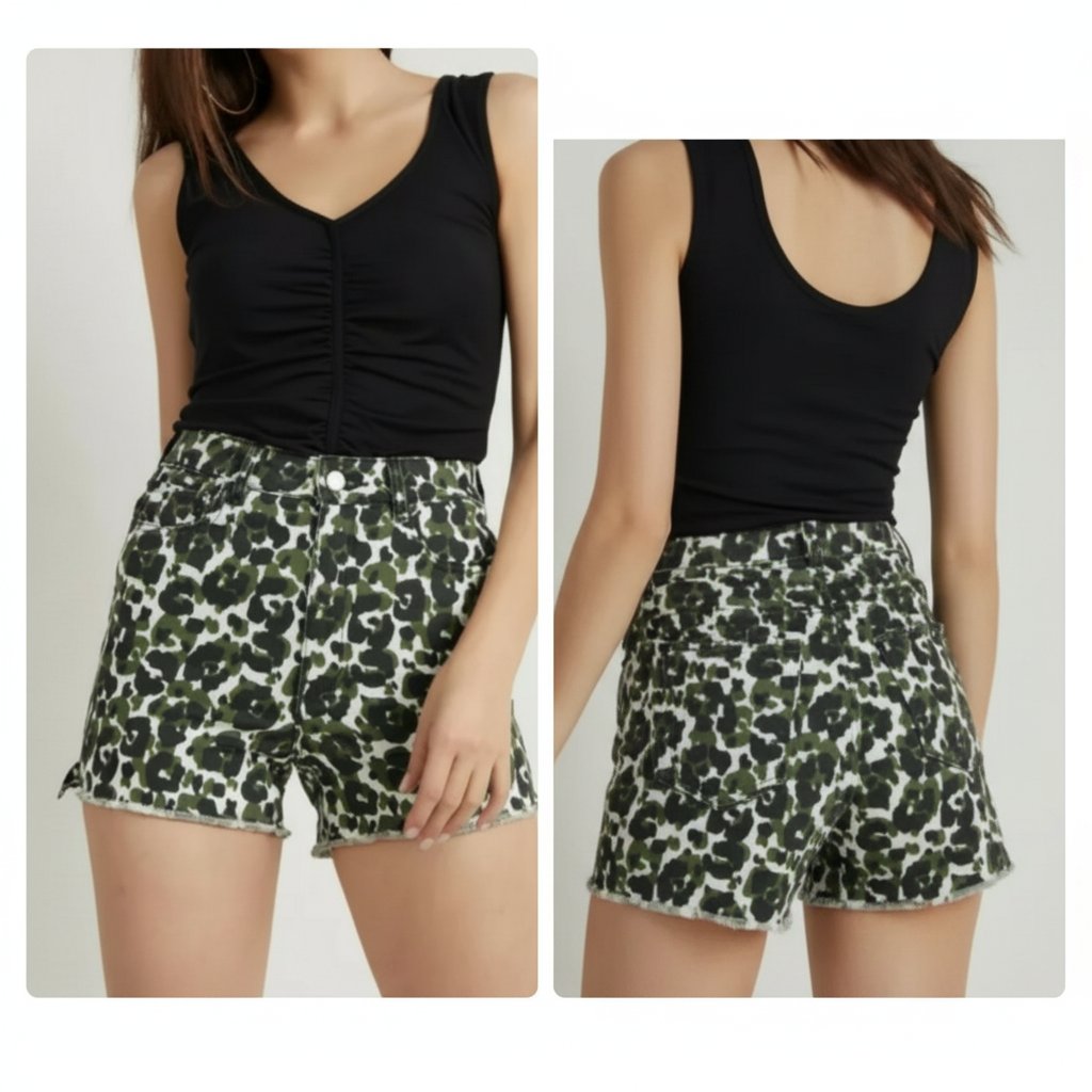 Short denim en coton lycra état neuf Tezenis