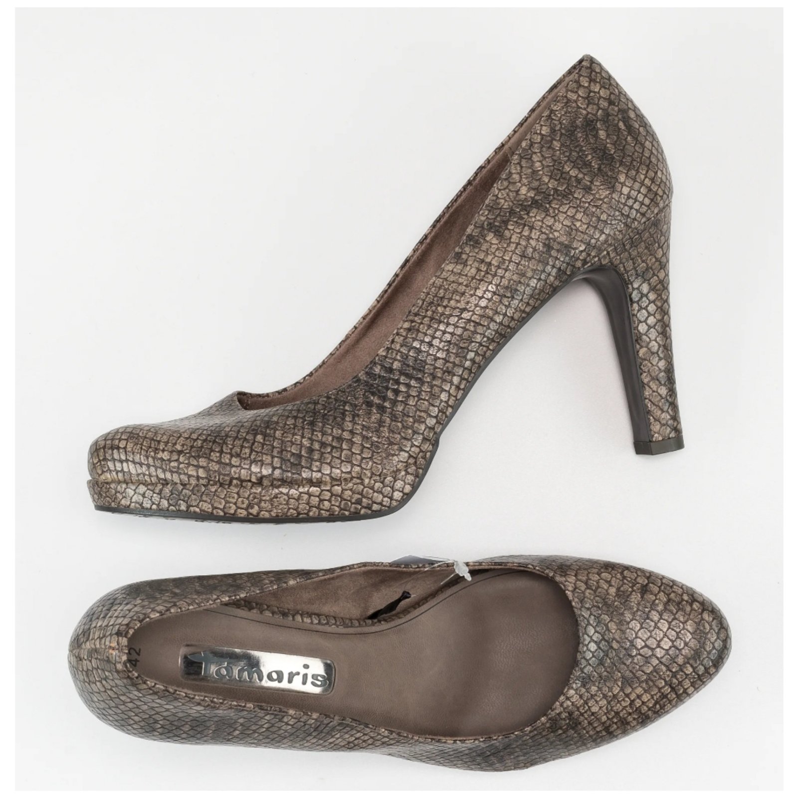 Des escarpins en cuir animal print très légers et confortables à porter Tamaris 