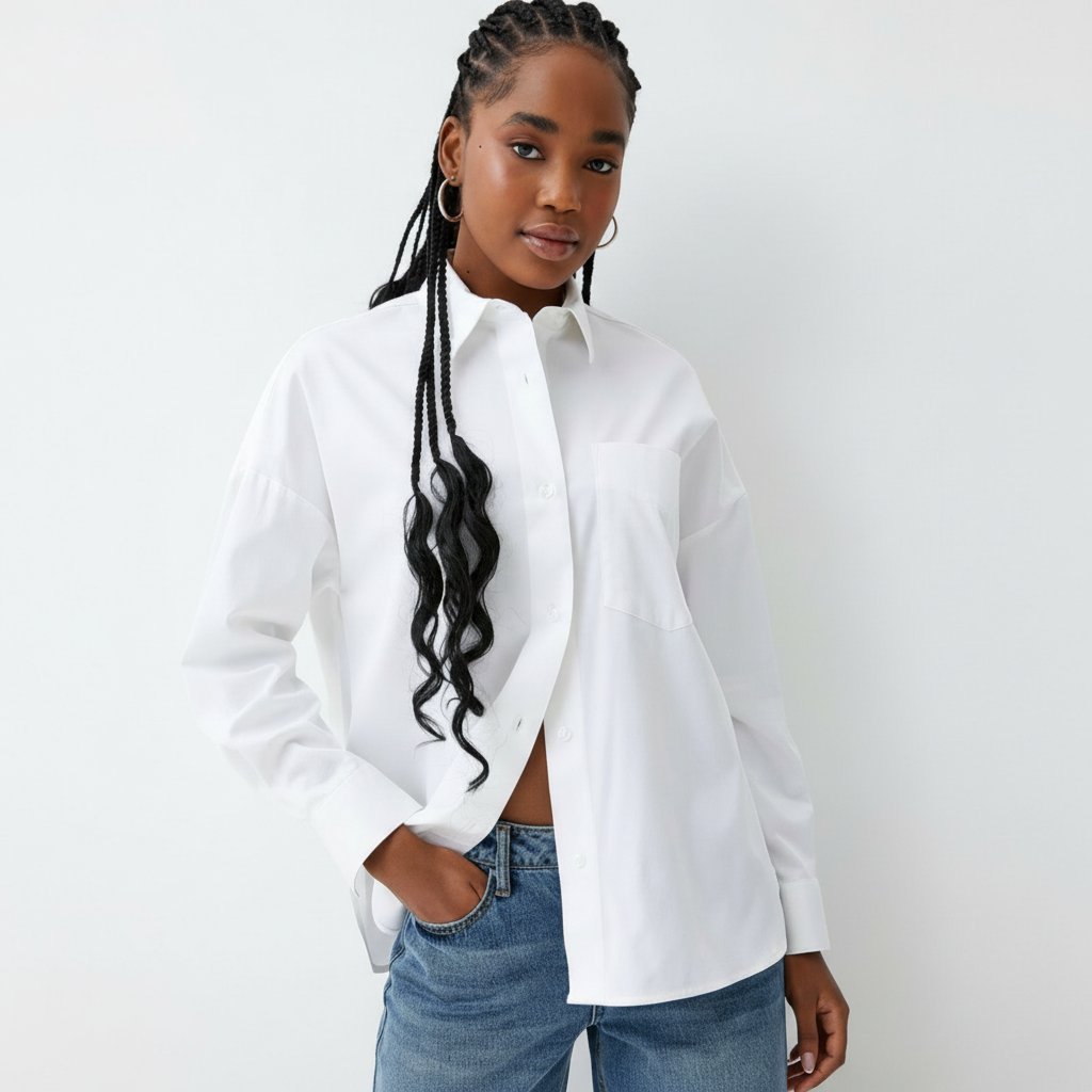 Longue chemise blanche oversize avec deux poches taille 40/42 Primark 