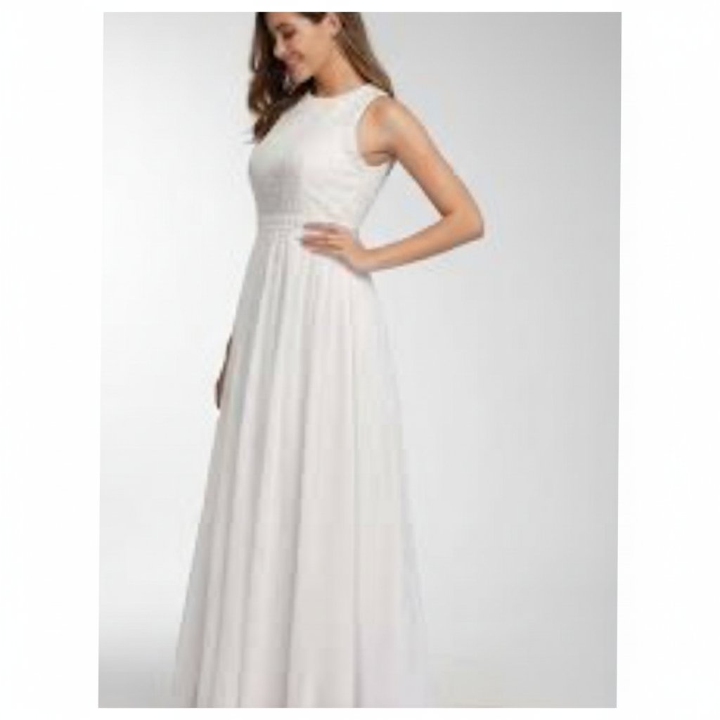 Longue robe blanche avec doublure et un haut en dentelle Anna Field taille 36/38