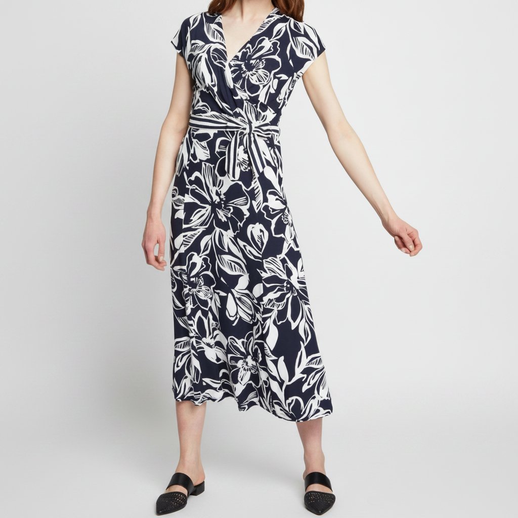 Robe midi lycra cache coeur taille 42/44 H&M