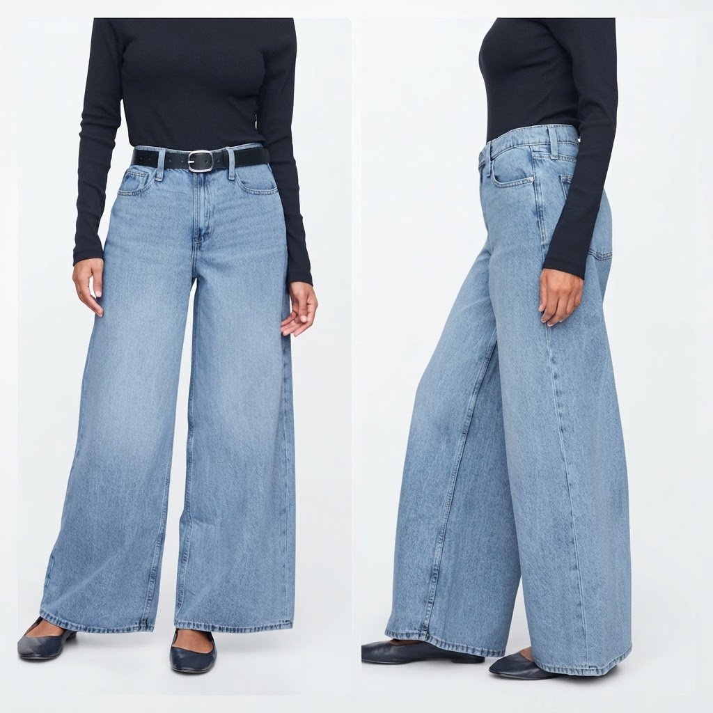 Pantalon denim large taille 36 GAP profitez du code promo