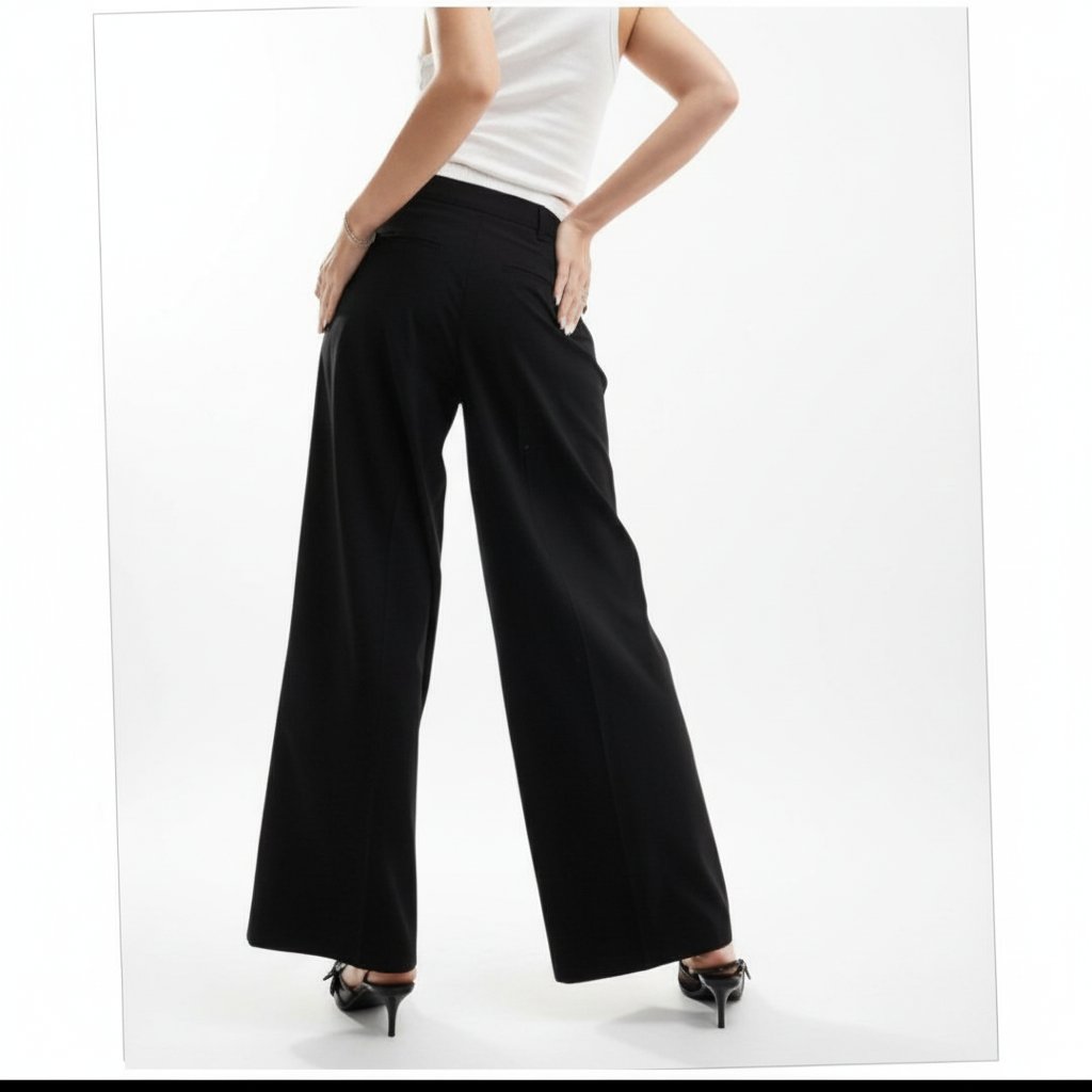 Pantalon large noir taille 38/40 Bershka 