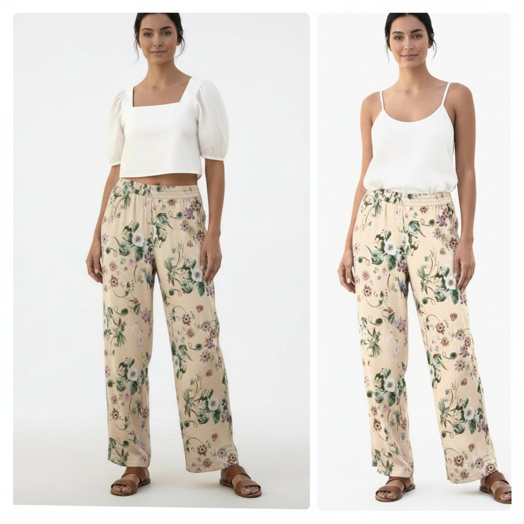Pantalon large taille haute taille 38/40 Only