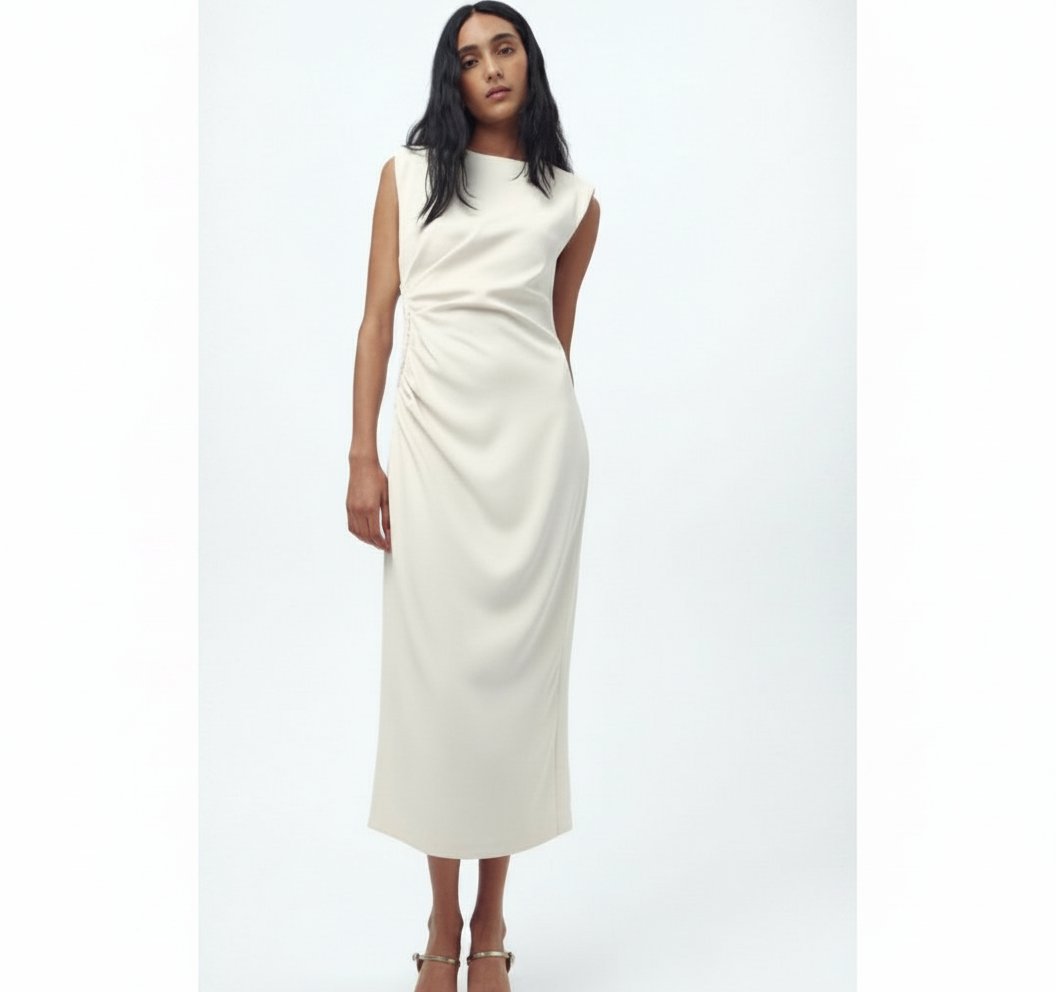 Robe de grossesse ou non lycra beige clair H&M Mama