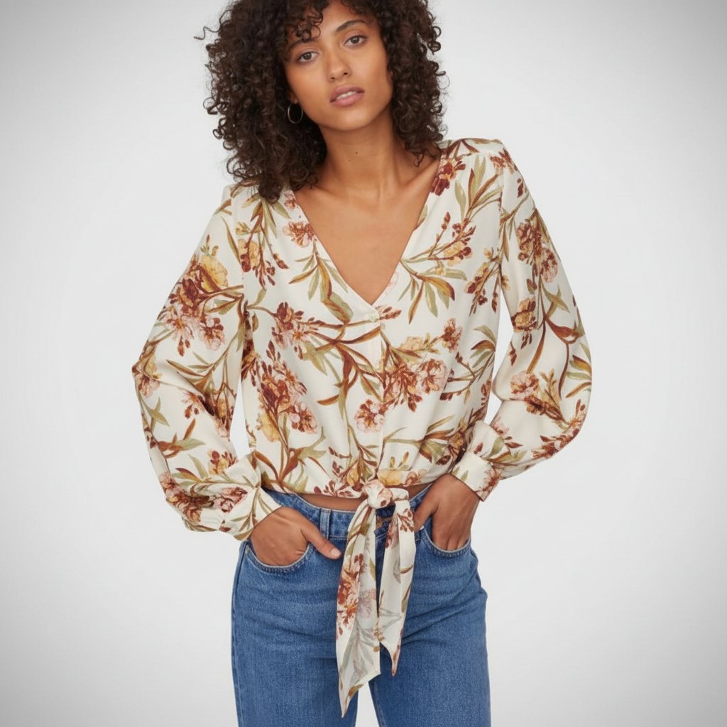 Belle chemise à noeud taille 38/40 H&M