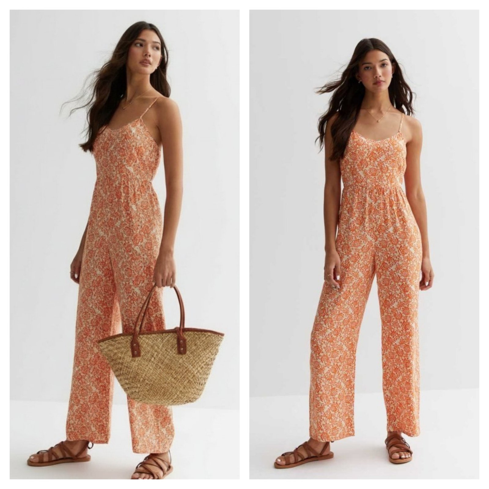 Jumpsuit à pantalon large coupe décontractée taille 42/44 New Look 
