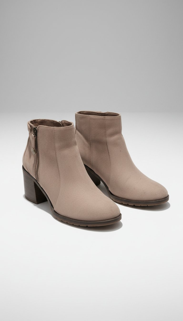 Des bottines de couleur beige Bershka