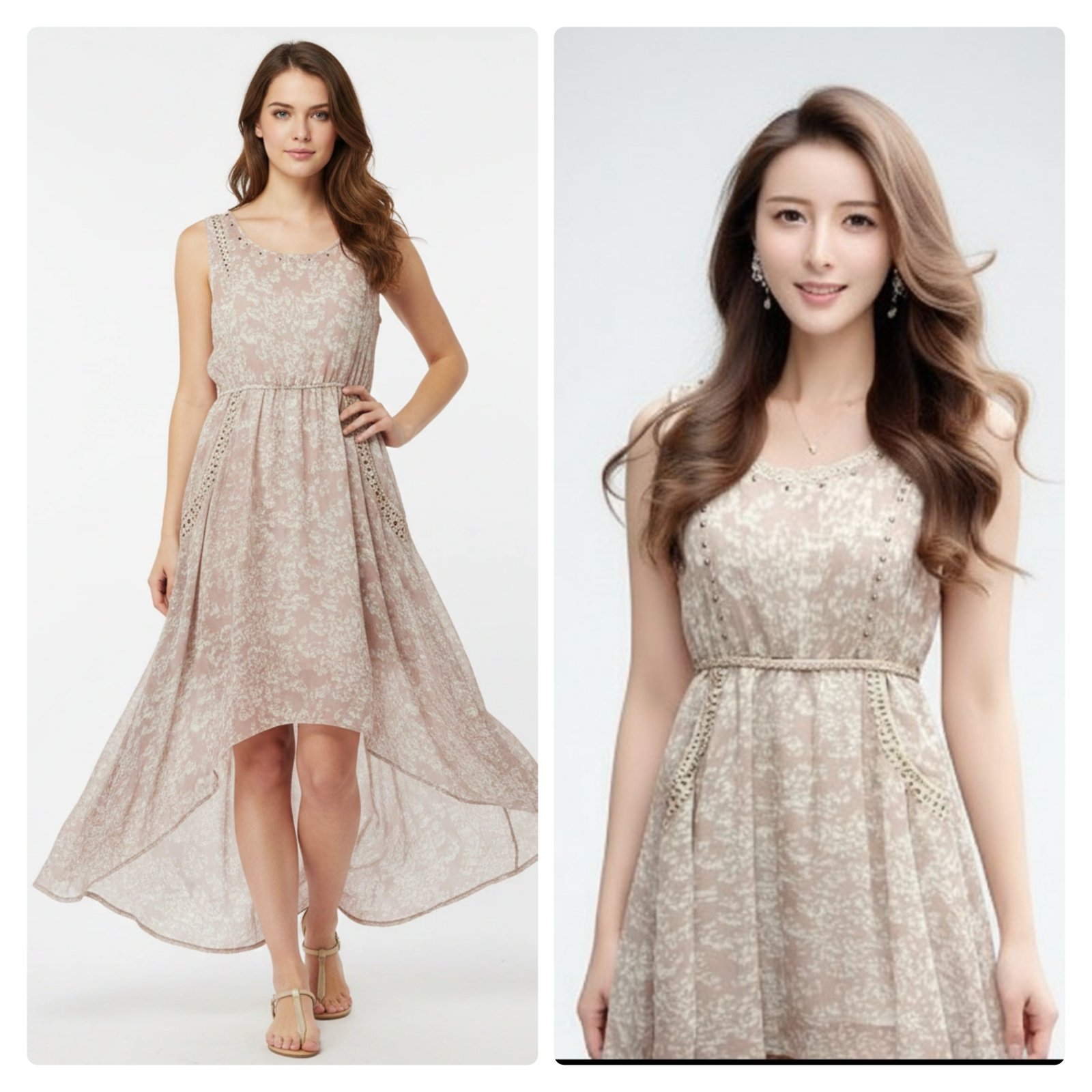 Robe asymétrique doublée longue du derrière et midi du devant taille 38/40 de la marque anglaise Apricot