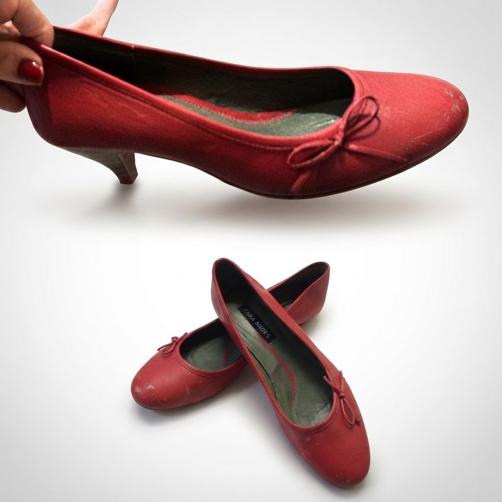 Des jolis escarpins en cuir rouge made in Italy