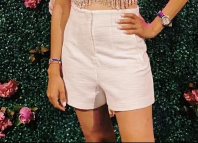 Short blanc zara taille haute etat comme neuf 