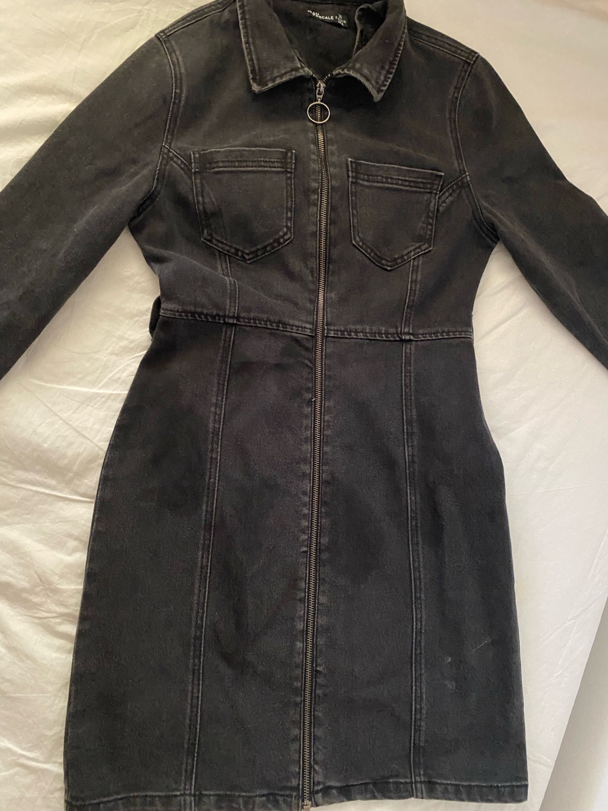 Robe en jean noir