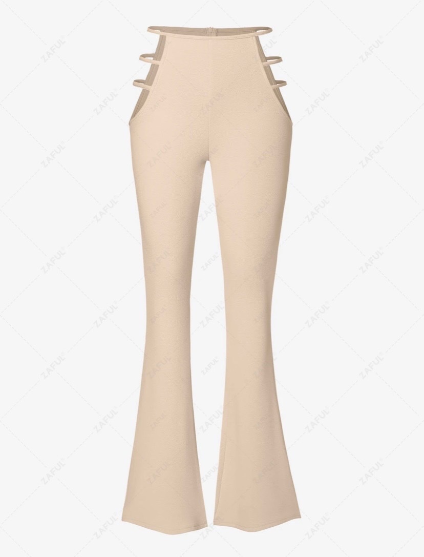Zaful Cutout waist bootcut pants🤍neuf 