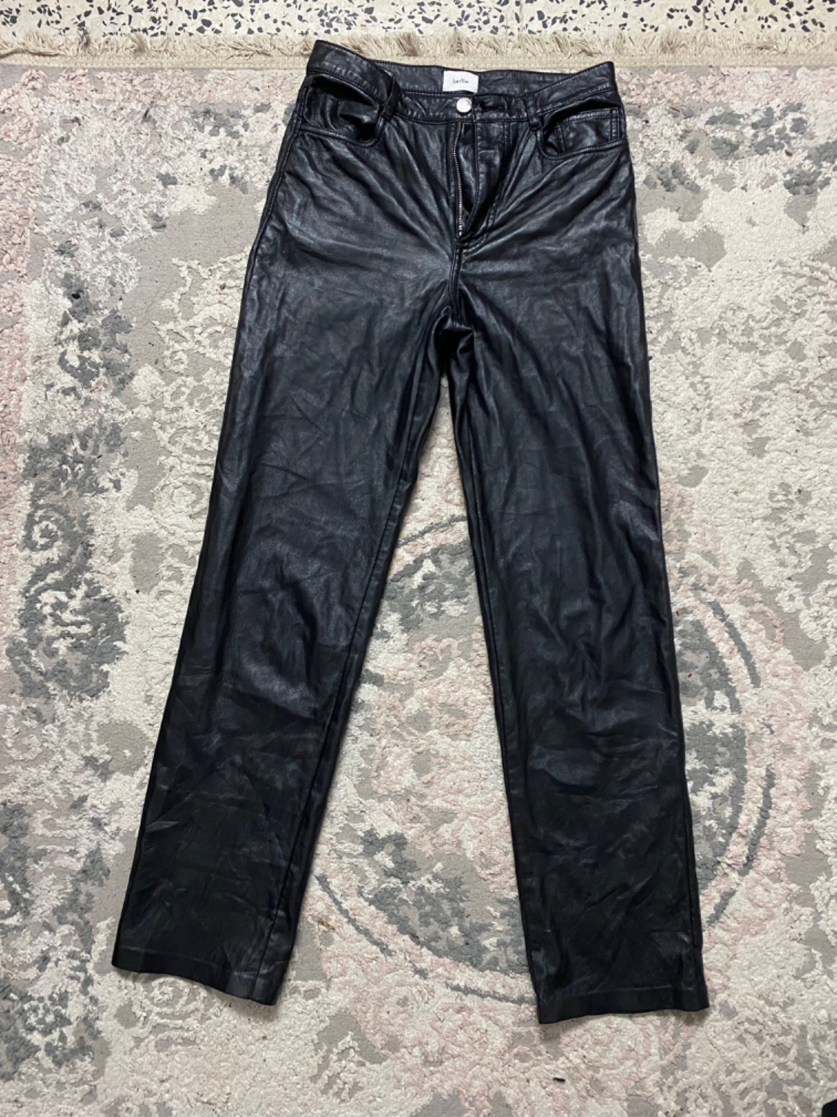 Pantalon noir cuir 🖤 coupe mom
