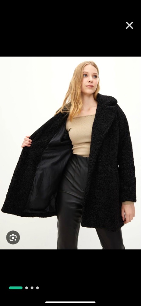 Manteau H&M laine effet mouton😍