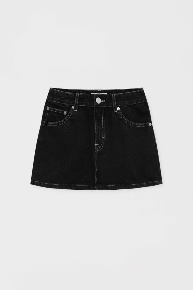 Mini jupe jean pull and bear🤍🖤neuuuuf