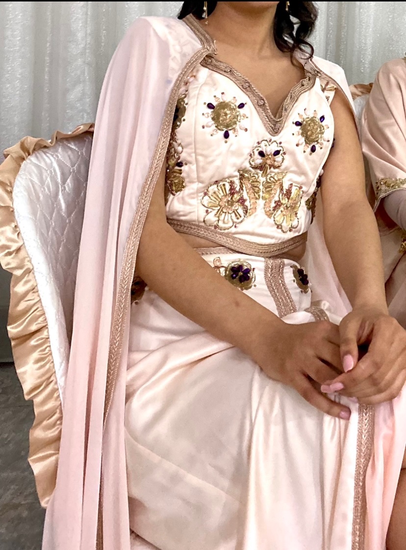 Tabdila Fouta w blousa en rose poudré🌸en excellent etat