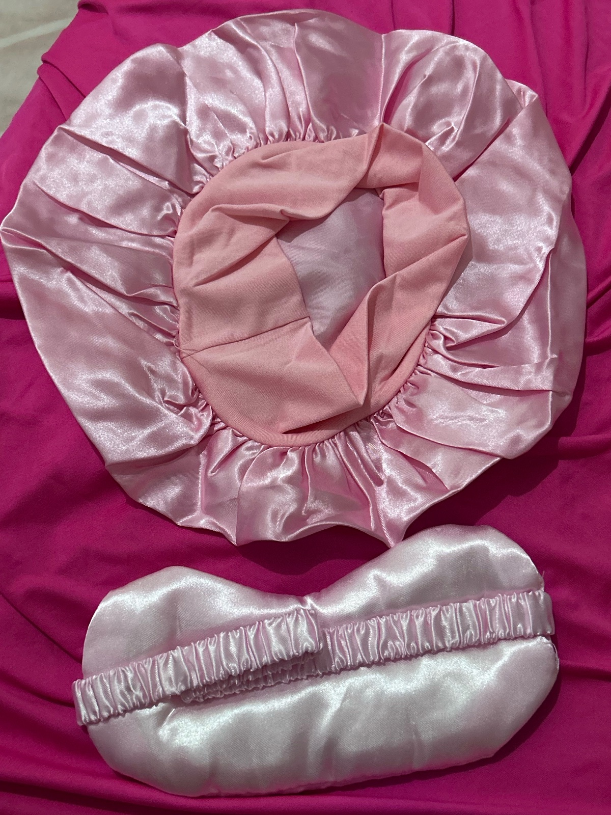 Sleep Eye mask and Silk sleep cap