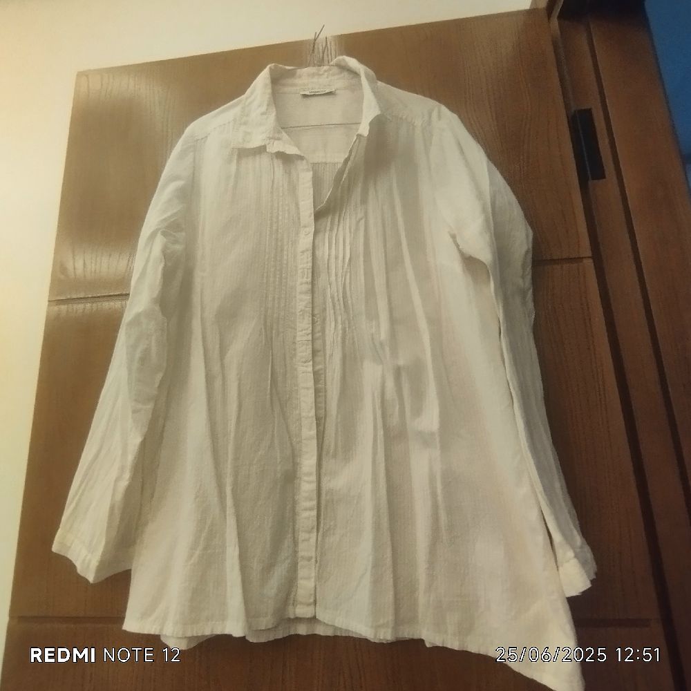 Chemise blanche langue 100% coton 