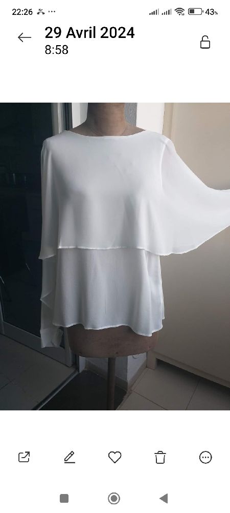 Top mousline zara 