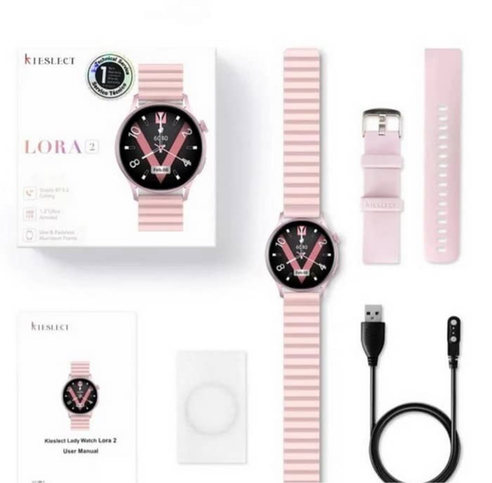 Montre connectée kiselect lora 2 rose