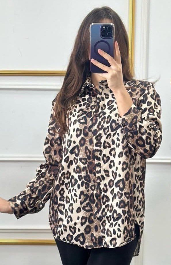 Chemise longue tigrée