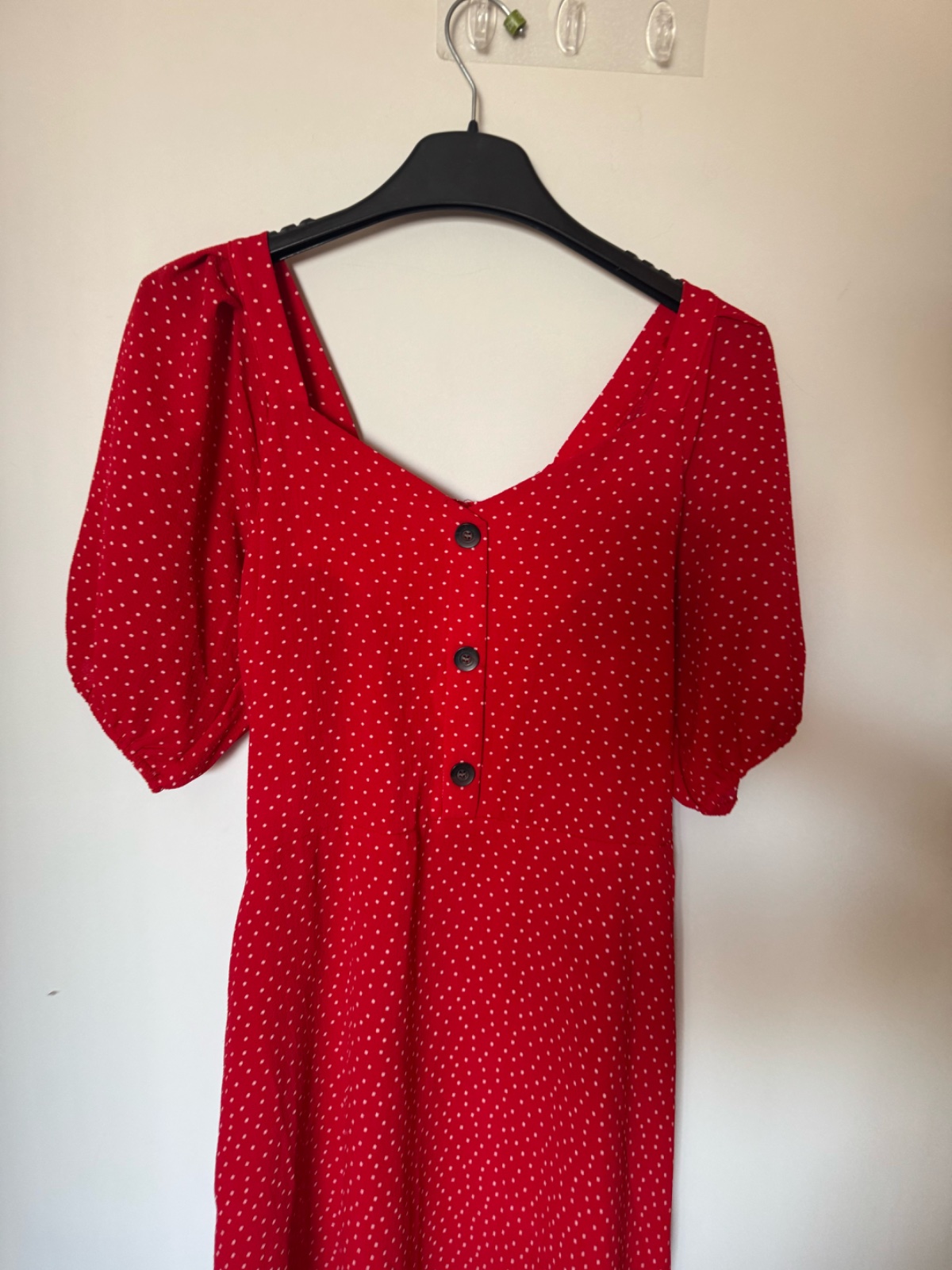 Robe rouge polka dots❤️🤍