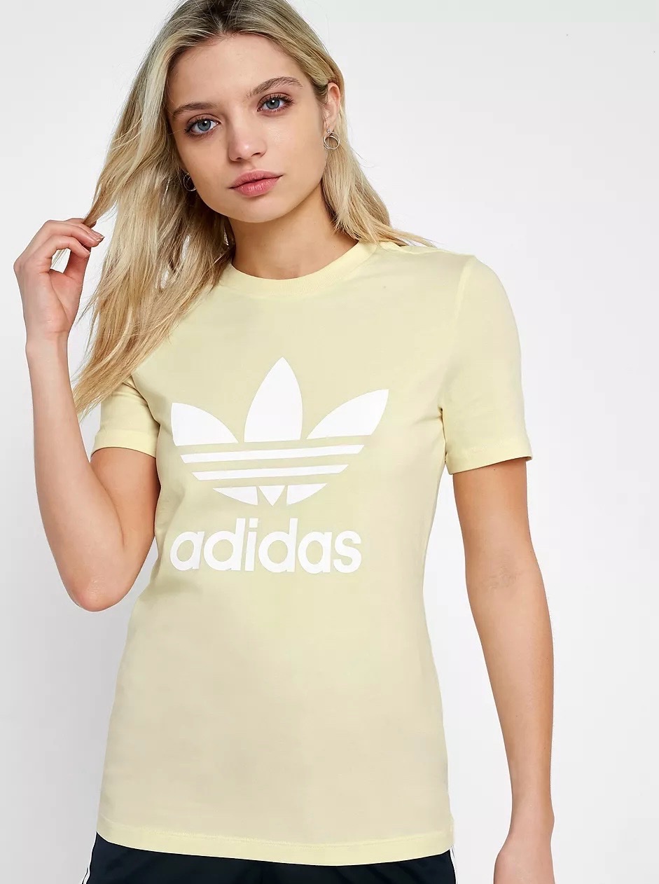   🔥un t-shirt Adidas Originals 🔥Trefoil en coloris jaune clair  Taille S M