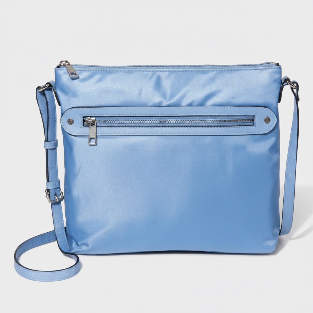 🔥Sac à bandoulière bleu clair 🔥de la marque A New Day avecff une fermeture éclair sur le devant.