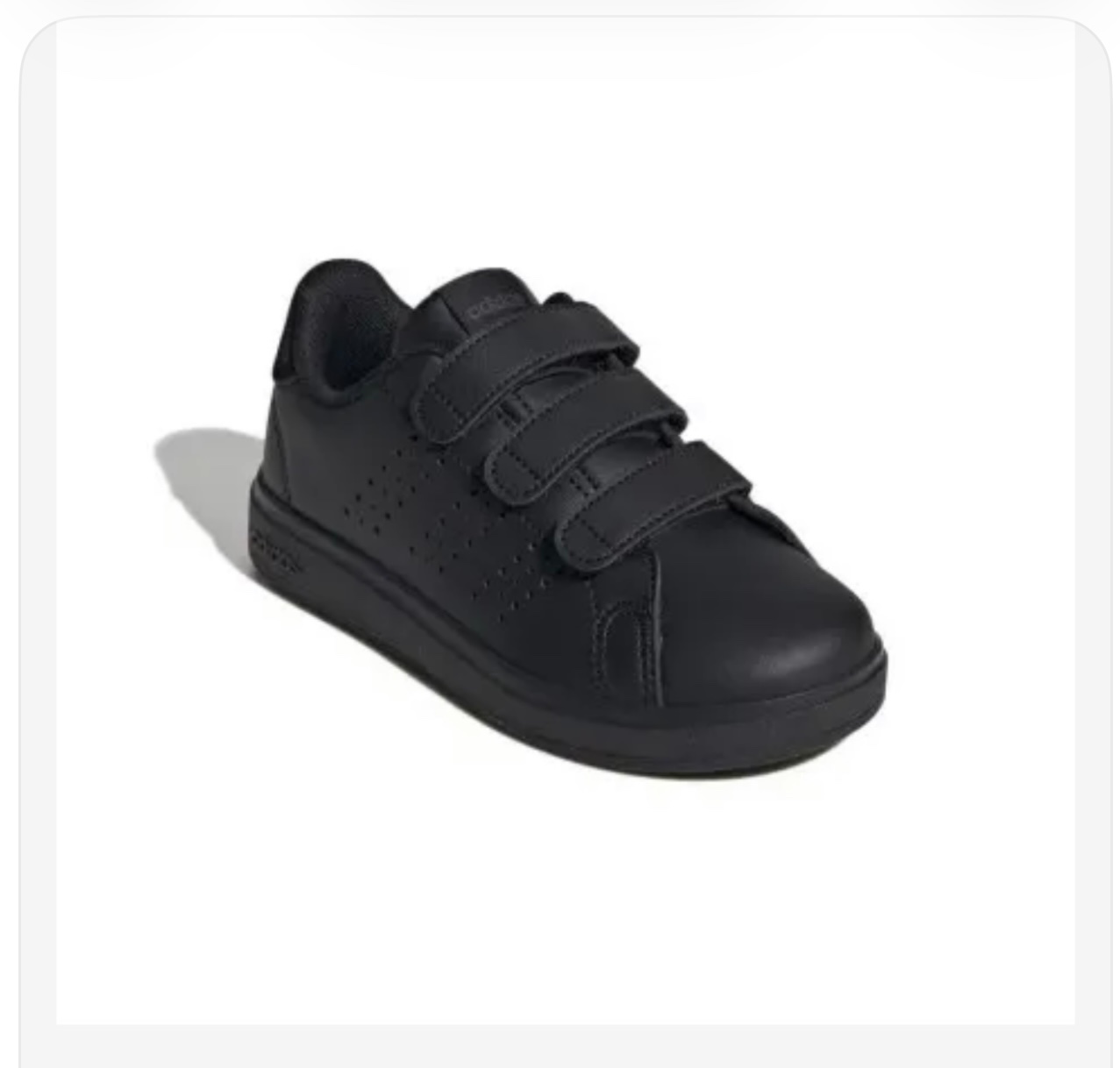 🔥adidas Advantage Base 2.0 Enfant portè 3 fois 🔥en coloris noir (Core Black), caractérisées par leurs trois bandes auto-agrippantes (scratchs